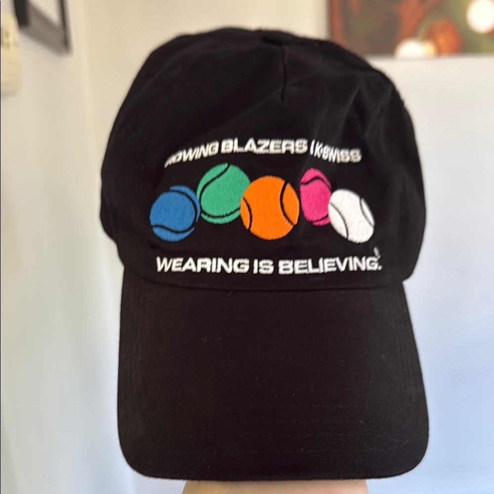 Rowing Blazers Black Cap with Multicolor Logo